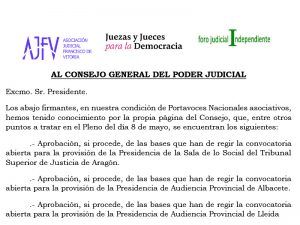 Reclamación CGPJ Pleno baremos
