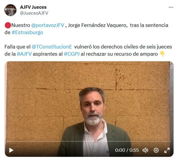 Mensaje de nuestro portavoz nacional, Jorge Fernández Vaquero, tras la sentencia de Estrasburgo Mensaje de nuestro portavoz nacional, Jorge Fernández Vaquero, tras la sentencia de Estrasburgo
